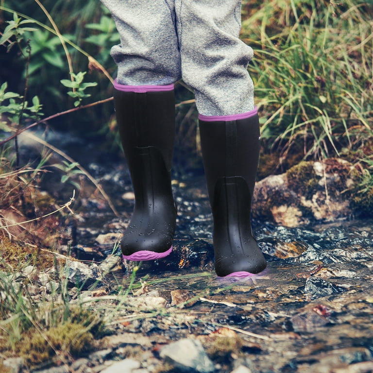 Insulated rubber knee boots deals