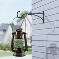 thumbnail image 6 of Plant Hangers Outdoor Heavy Duty Metal Hanging Basket Hooks Wall Mount Plant Hanger Bracket 27.8x11.5cm Black Large Garden Plant Hooks Outdoor 7kg Capacity with Screws Anchors, 6 of 9