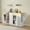 White, variant on 53" Kitchen Island with Trash Can Storage, Rolling Kitchen Island Cart with Drawer and 3-Tier Spice Rack, Mobile Island Table with Storage Cabinet, Black