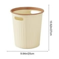 thumbnail image 3 of Large Capacity Household Garbage Can, Plastic Wastepaper Basket for Bathroom Kitchen Living Room Bedroom Home Trash Disposal Organizer, 3 of 6