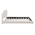 thumbnail image 6 of Harper & Bright Designs Teddy Fleece Queen Platform Bed with Thick Fabric, Queen Size Platform Bed Frame with Curve Upholstered Headboard, Beige, 6 of 13