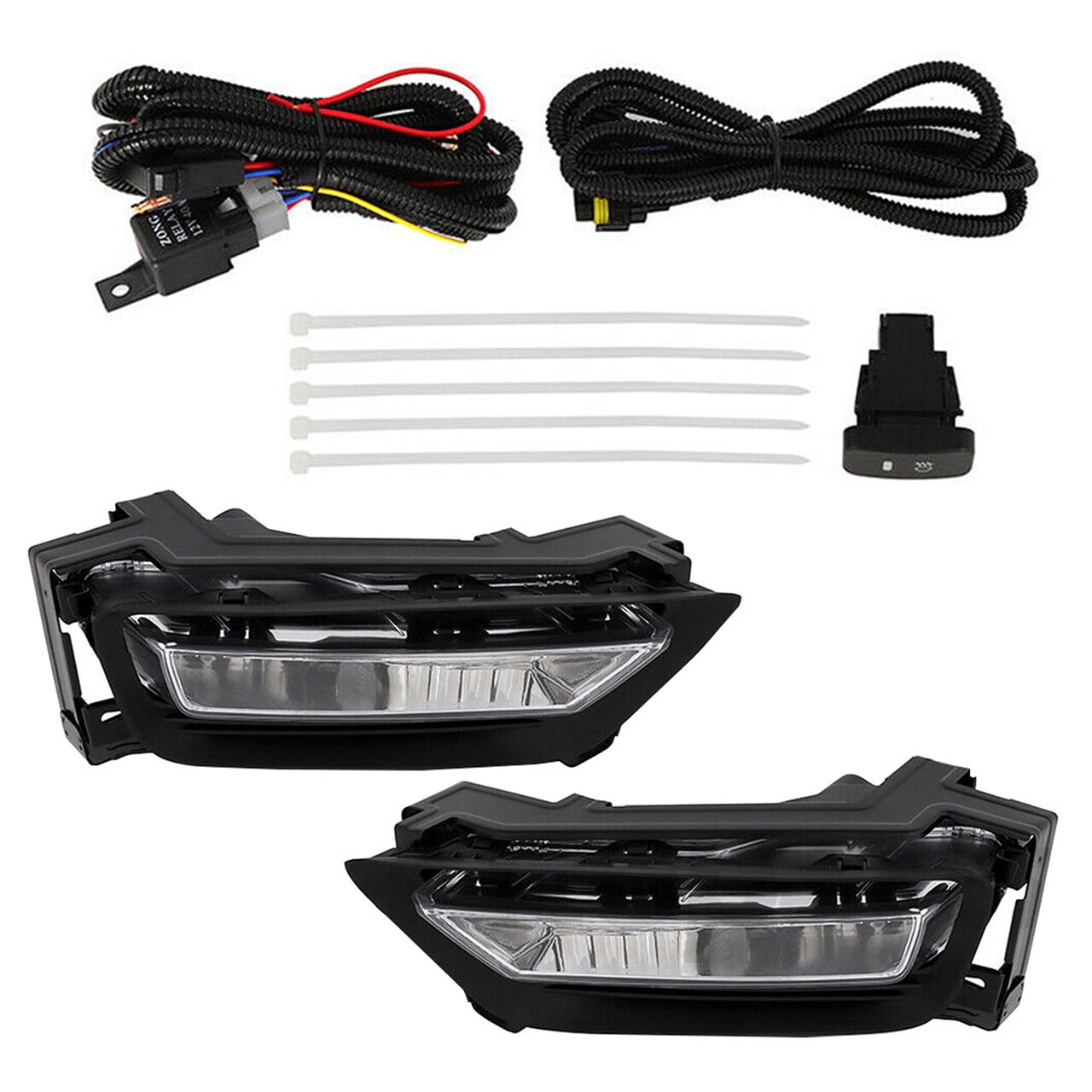 2pcs Fog Driving Light Lamp Bulb Assembly Fit for 2013 2014 2015 Honda Accord, Front Left & Right