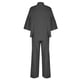 thumbnail image 5 of Traje de dos piezas Wancir para mujer, nuevo, de mezclilla de color liso, con cuello alto, abotonado, recto, manga larga, cuello redondo, top/camisa, 5 of 6
