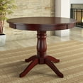 thumbnail image 2 of Lexington 42" Round Wood Pedestal Base Dining Table, Berry Red, 2 of 5