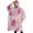 Pink Christmas Tree-1, variant on Oversized Wearable Blanket Hoodie,Pink Christmas Tree Pattern Sherpa Blanket Hoodie with Super Pockets,Super Warm Fuzzy Pullover for Women & Men