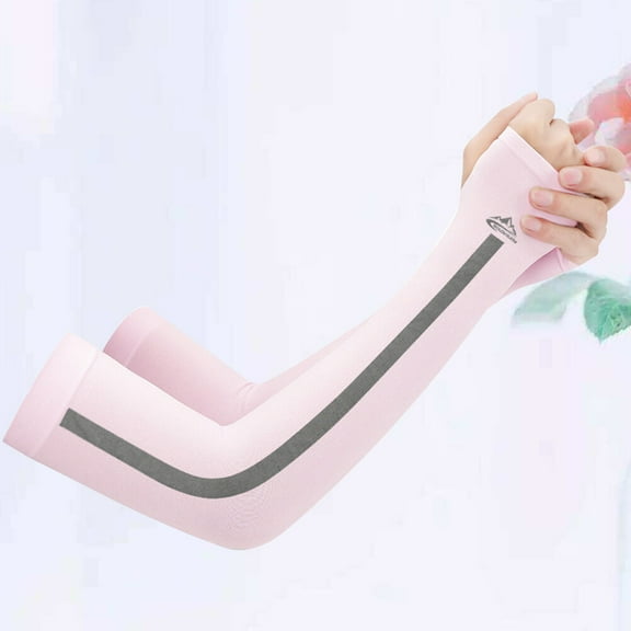 MLINS 2 Pairs Women Sun Sleeve Arm Sleeves Travel 36.00X9.00X0.20CM Pink