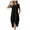 Black, variant on Summer Dresses for Women Short Sleeve Casual Solid Color Beach Vacation Dress Flowy High Low Midi Dress with Pockets