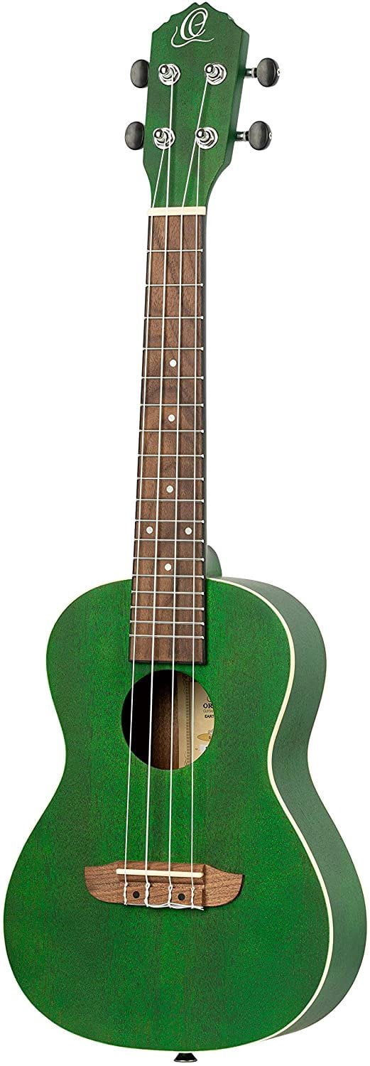 Ortega Earth Series RUFOREST Transparent Green Concert Size Okoume Wood Ukulele
