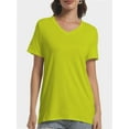 thumbnail image 3 of Women's V-Neck Short Sleeve T-Shirt - Slim Fit Stretchy Bodycon Top - Casual & Active Wear Basic Tee, 3 of 6