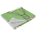 thumbnail image 3 of Kids Blanket 60 x 50 Inch Double-Sided Fleece Nap Mat for Travel,Green Parachute Printed Machine Washable, 3 of 8