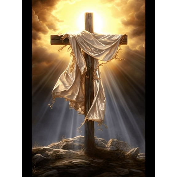 jigsaw Puzzles 50 pieces for adults He is Risen Jesus sunset Formation wooden Challenging Puzzles Perfect for Game Nights 7.9'' x 5.9''
