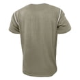 thumbnail image 4 of Men's Henley Shirt Basic T Shirt, Moisture Wicking Breathable 3 Button Down Short Sleeve Khaki, 4 of 6