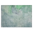 thumbnail image 2 of HomeRoots 559938 2 x 3 ft. Teal Abstract Washable Non Skid Indoor Outdoor Rectangle Machine Woven Area Rug, 2 of 3