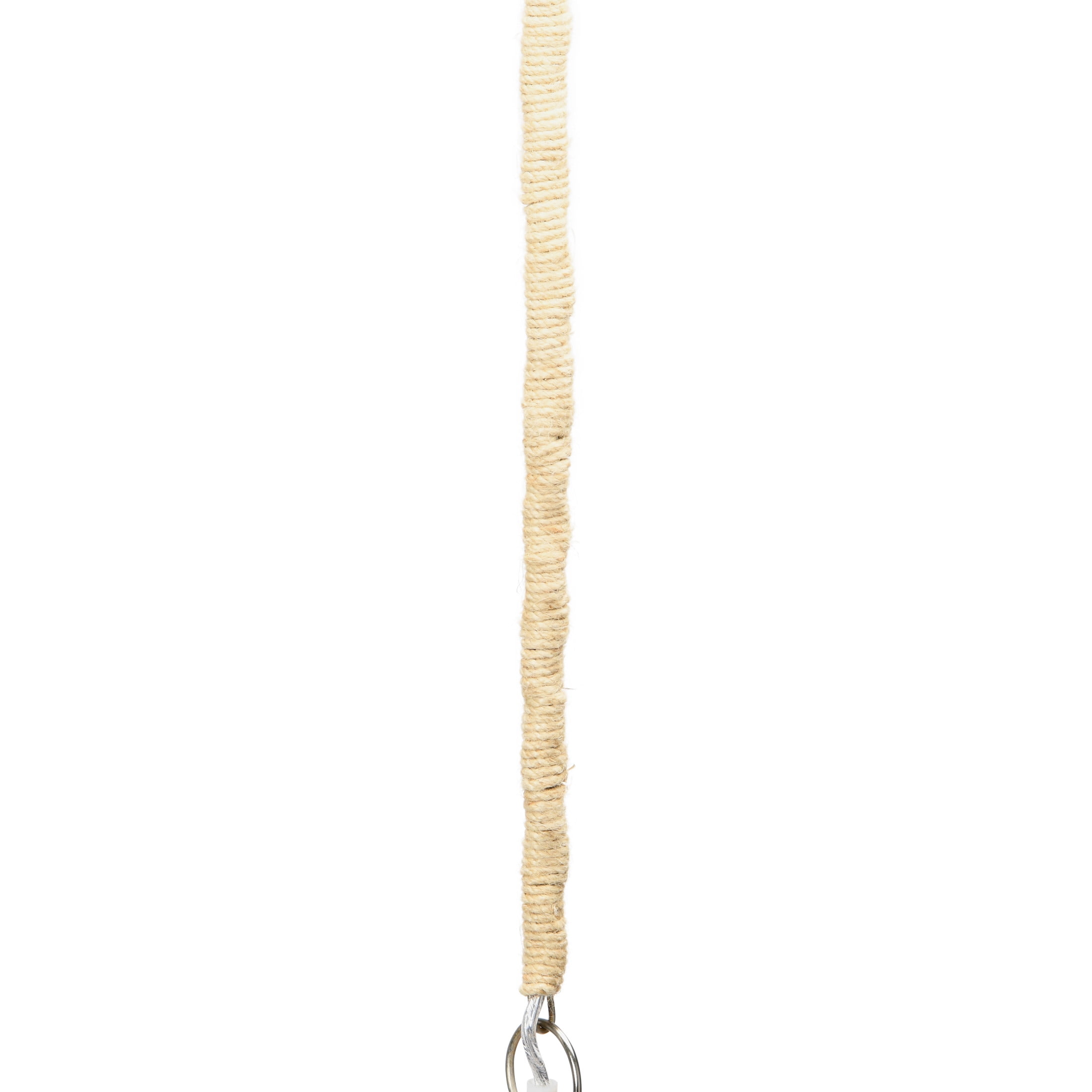 Creative Co-Op Distressed Mango Wood Ceiling Light, Cream and Natural