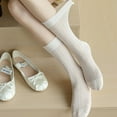 thumbnail image 4 of Socks Woman Middle Tube Solid Color Casual Summer Thin Mesh Breathable Socks for Women Pink One Size, 4 of 6