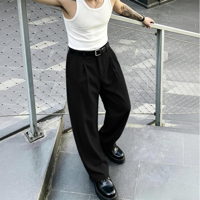 black baggy dress pants ASOS DESIGN loose fit dress pants in black