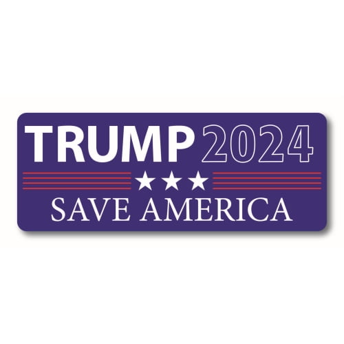Trump 2024 Blue Save America 4" x 7" Car Fridge Magnet Made In USA 