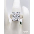 thumbnail image 4 of 8x6mm-12x10mm Brilliant Radiant Cut, Wide Trellis Solitaire Engagement Wedding Ring, 5A Cubic Zirconia, Made to Order, Sterling Silver, 4 of 5