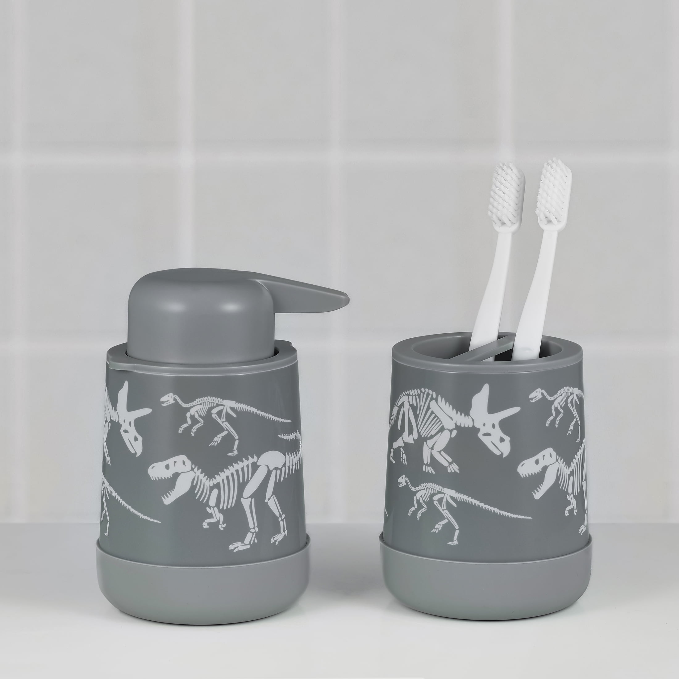 Your Zone Kids Dino Soap Pump with Non-Slip Bottom