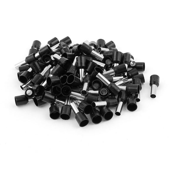 100 Pieces 10mm2 Crimp Cord Wire End Metal Terminal Bootlace Ferrule Connector