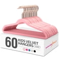 thumbnail image 1 of Perchas de terciopelo para niños HOUSE DAY, 60 unidades, color rosa rubor, 1 of 7