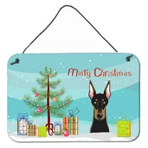 Carolines Treasures BB1617DS812 Christmas Tree & Doberman Wall or Door Hanging Prints