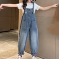 thumbnail image 2 of ZLBDYG Girls Baggy Denim Overalls Teen Wide Leg Jean Overalls Adjustable Strap Casual Bib Overall Y2K Pocket Jumpsuit, 2 of 9