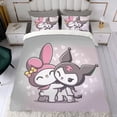 thumbnail image 4 of My Melody Conjunto de sábanas temático, trío de piezas, cómodo y amigable con la piel, diseño único, regalo de decoración para el hogar para familiares, amigos y fans,140cm *210cm, 4 of 6