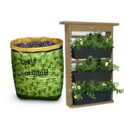 Algreen GardenView Planter, 3 Planters, and Roots Organics Soil, 1.5 CuFt