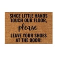 thumbnail image 2 of ERTZAE Front Door Mat,Leave Your Shoes At The Door 15.7X23.6In Please Leave Shoes Doormat Funny New Home Gift,Brown Coir Novelty Doormat,Non-Slip Rug For Front Door Entryway Outdoor,Fade-Resistant, 2 of 4