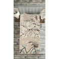 thumbnail image 3 of Ambesonne Bicycle Quilted Bedspread Set 2 Pcs, Blooming Tree in Spring, Twin Size, Multicolor, 3 of 3