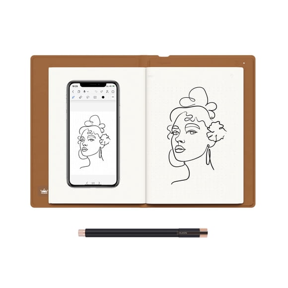 HUION Note 2-in-1 Digital Notebook Drawing Tablet With Battery-free Pen, Bluetooth Wireless Paper Tablet Electronic Writing Pad f