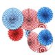 thumbnail image 5 of Advancent 6 unids/set ventilador plegable de papel fiesta decoración de fiesta en casa decoración de una sola capa ventilador de flores Kits de decoración para fiestas nueve, 5 of 5