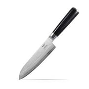 Damascus Santoku Knife 7 Inch, Professional Kitchen Knife Forged with Japanese VG-10 Super Steel 67-Layer Damascus, Non-slip Wood Ergonomic Handle, Razor Sharp Lightweight Multipurpose Full Tang