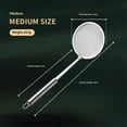 thumbnail image 4 of Fine Mesh Skimmer Spoon, Professional 304 Stainless Steel Hot Pot Fat Strainer for Oil Filter Skimming Grease and Foam, Durable Multi-Functional Kitchen Cooking Mesh Food Strainer Ladle-3 Pack, 4 of 5