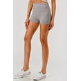 thumbnail image 3 of Pillowy Soft Fold Over Waist Shorts - Fossil Gray, 3 of 8