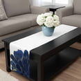 thumbnail image 4 of Navy Blue Gold Table Runner 72 Inches Long, Abstract Line Art Troditional Ink Painting Kitchen Coffee Dining Table Decoration for Home Party Birthday Wedding Home Decor 18x72 Inches, 4 of 8