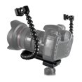 thumbnail image 4 of Flexible Dual Arm Hot Shoe Flash Bracket Mount Holder For Macro Shot Camera Accessories, 4 of 5