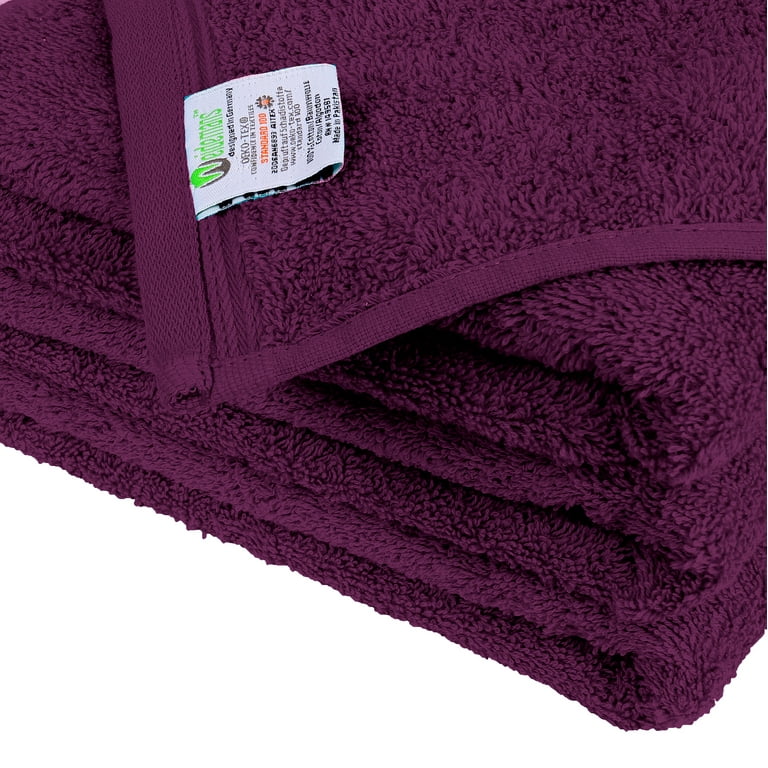 Weidemans Premium 12 Pieces Towel Set Including 12 Exclusive Washcloths Towels|Fingertip Towels 13 x 13 - Color: Plum 100% Cotton |Machine Washable