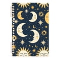 thumbnail image 2 of Sun and Moon and Star Ring Binder Notebook Journey Note Diary College Ruled Spiral Notebook Study Loose Leaf Paper A5 60 Pages, 2 of 8
