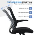 thumbnail image 4 of Yesurprise Executive Office Chair, Desk Chair with Flip Up Arms, Middle Backrest Design, Ergonomics Seat Cushion and Armrest Rolling Computer Chair for Office, 4 of 8
