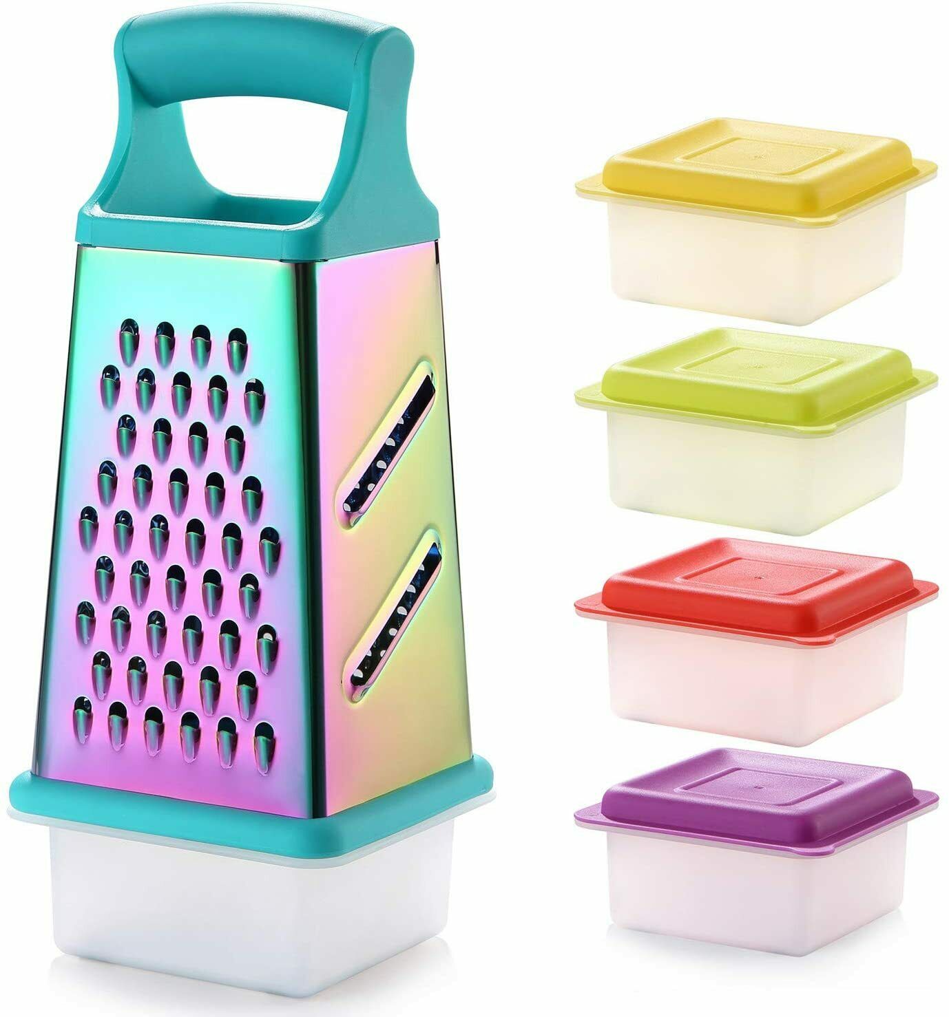 Pyramid Tin Plated Grater, 4-Sided Multifunctional BOX GRATER w