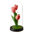 thumbnail image 1 of LED Lamp Flower Night Light Handmade Light Up In Glass Dome Table Lamp Ornaments Desktop Battery Operated, 1 of 5