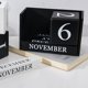thumbnail image 3 of Calendario De Estilo Retro Nórdico, Calendario Innovador Simple De Madera, Decoración De Escritorio Con Bloque Para El Hogar, Oficina, Boda, 3 of 5