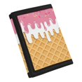 thumbnail image 2 of FUIALDOLG Ice Cream Waffle & Sprinkles Print Lightweight Trifold Card Wallet, Polyester Children's Wallet Portable Children's Money Wallets for Travel Sports, 2 of 7
