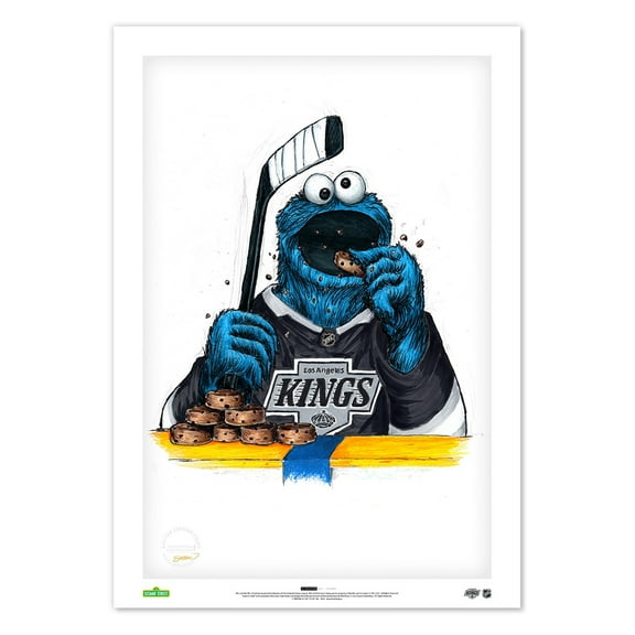 Cookie Monster Los Angeles Kings 24" x 36" Sesame Street Limited Edition Fine Art Print