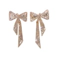 thumbnail image 1 of Product Classification Earrings | Gold Bow Rhinestone Dangle Earrings for Women - Elegant Wedding Jewelry Accessory, 1 of 7