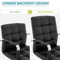 thumbnail image 4 of PU Leather Office Chair with Arms, Adjustable Height, Swivel Rolling Desk Chair, Mid-Back Upholstered Modern Chair for Home, Study, or Vanity, Black, 4 of 8