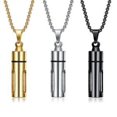 thumbnail image 1 of Collar con colgante de botella de perfume abierta con personalidad de moda, joyería creativa de acero inoxidable para hombres y mujeres, 1 of 5