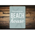thumbnail image 1 of Beach House Welcome Novelty Sign, Metal Wall Decor - 10x14 inches, 1 of 4
